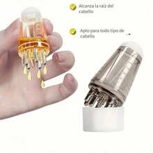 Peine de masaje para el cuero cabelludo portátil, cepillo de masaje mini con control de velocidad direccional de líquido y mango ergonómico - Multicolor - Ver 2