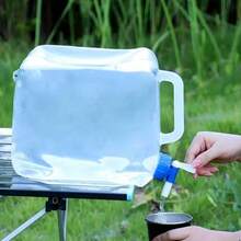 5升/20升可折叠水桶,便携式户外露营水容器,带水龙头,软水袋,适用于露营、徒步旅行、紧急救援、户外活动 - 彩色 - 查看 7