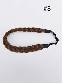 High Temperature Synthetic Braided Wig With Adjustable Braids, Including Fishtail Braid And Twisted Braid - Multicolor - View 13