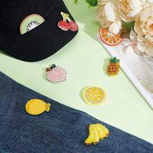1pc Handmade Beaded Fruit Patch, Can Be Ironed Or Sewn To Decorate Clothing, Shoes, Jackets, T-Shirts, Bags, Hats, Brooches, Repair Holes, Suitable For Holidays, Parties, Summer, School. Patterns Include Lemon, Peach, Banana, Cherry, Orange, Sequins - Multicolor - View 8