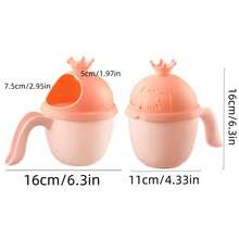 Taza de enjuague de ducha con diseño de corona - Recipiente de baño de plástico con efecto cascada y asa para un enjuague suave del cabello, accesorio de baño sin electricidad - tipo básico - Ver 11