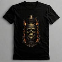 Suffix Skull T-Shirt Premium Shirt 100% Cotton Promotional Price Men's Women's Casual T-Shirt Streetwear - BLACK-EST 11 - 查看 7