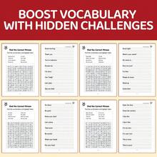 English Phrase Search And Writing Learning Notebook For Kids – Vocabulary And Sentence Practice Journal To Build Everyday English Skills | Early Learning Writing Pad To Improve Focus, Observation, And Language Confidence - Word Search Workbook - View 4