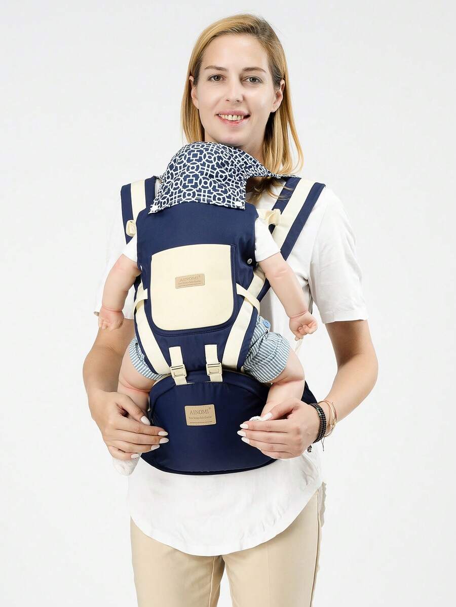 Multifunctional Baby Carrier With Hip Seat, Front Carry, Lightweight And All-Season Use, Ideal Baby Carrying Tool - Dark Blue - View 1