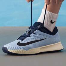Nike M ZOOM VAPOR PRO 3 HC Tennis Shoes, Lightweight Cushioned Men's Court Sports Running Shoes FZ2161-401 - Soul Blue/Black/Deep Navy - View 1
