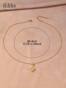 Hihho 1pc Green Shadow Clover Necklace, Gentle Daily Wear, Romantic Vibe Choker For Dates & Gatherings, 2 Options Available - Four-leaf Clover - View 5