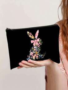 [Bolsa de almacenamiento con temática de Pascua] Bolsa de maquillaje con un lindo patrón de conejo impreso, bolsa de almacenamiento de gran capacidad, bolsa de maquillaje de uso diario, bolsa de almacenamiento multifuncional, bolsa de viaje ligera, regalo exquisito, recuerdo de viaje para amigos, bolsa de almacenamiento de viaje esencial, adecuada para ir y volver del trabajo, regreso a la escuela, regalos del Día de San Valentín, conejito de Pascua floral, regalo del Día de la Independencia - Multicolor - Ver 14