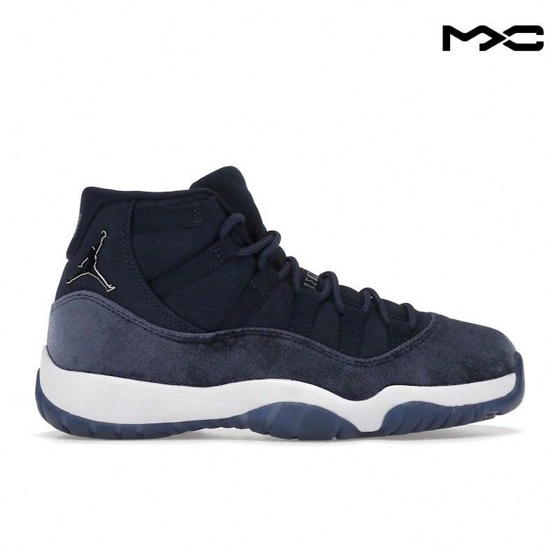 Air Jordan 11 Retro 'Midnight Navy Velvet' Blue Metallic-Silver White Sneakers Women AR0715-441 - 彩色 - 查看 1