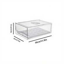 1 hộp đựng thực phẩm kín hơi, chống ẩm, dùng trong tủ lạnh, hộp đựng rau củ quả có nắp đậy, dụng cụ sắp xếp nhà bếp, thích hợp cho tủ lạnh và tủ bếp. - Trong sáng - Xem 10