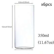 Vaso de vidrio, apto para agua, jugo, cerveza, bebidas y cócteles, vaso de pinta sin plomo, vaso de vidrio para beber - transparente - Ver 17