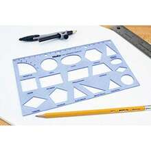 Maped Helix USA - Geometry Shapes Drawing Template - 17 Shapes - Educational Tool - Enhances Precision - Ideal For Drafting & Design - 20cm Ruler - / - View 4