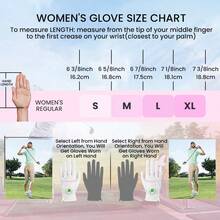 FINGER TEN Women's Golf Glove Left Hand With Ball Logo, 1pc, Soft PU Material All-Weather Grip Glove, Enhance Sports Performance, Color: Pink White, Size: Small Medium Large Extra Large - White - View 7