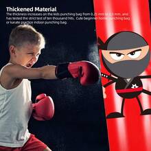 Karate Punching Bag, Taekwondo Punching Bag, Inflatable Boxing Bag, Stable Punching Bag, Boxing Equipment Bag,Inflatable Punching Bag, Punching Bag Practice - 紅色 - 查看 5