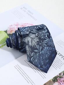 1条男士时尚休闲百搭叶子花朵图案领带，适合日常佩戴、派对和宴会等场合。 - 彩色 - 查看 4