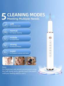 ENSSU 1 Set T4 Ultrasonic Tooth Cleaner Kit, Electric Ultrasonic Tooth Cleaner For Removing Tartar, 1pc Ultrasonic Tooth Cleaner, Oral Cleaning Kit, Recommended By Oral Health Experts, IPX6 Waterproof - Multicolor - View 8