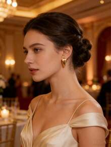 6 Pcs 304 Stainless Steel Curved Trapezoidal Stud Earrings DIY Jewelry Accessories - Earrings - View 2