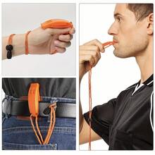 1/10 piezas Silbato de emergencia de material PP de cámara dual con cordón, para en campamentos, senderismo, montañismo, caza, supervivencia, señalización de rescate - Multicolor - Ver 3