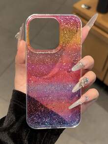 IMD 亮片渐变光泽保护手机壳，兼容 17 Pro/17 Air/17/17 Pro Max/16/11/16 Pro/16 Plus/16 Pro Max/16 e/15 Pro Max/13/14/12/XS/XR/7G/8P，亮片渐变光泽 15 Pro Max 手机壳，新款 14 防摔 13 男女通用 12/11 超薄磨砂 14 Pro Max/11/14/13/极简 15 软硅胶防摔手机保护壳 - 彩色 - 查看 3