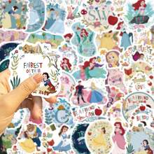 Disney 60张公主贴纸 - 创意涂鸦贴纸，办公用品，手机和电脑贴纸，高品质，精美酷炫贴纸，趣味经典彩色卡通设计，礼品装饰，手机壳装饰，可重复使用，彩色卡通设计，适用于水瓶、滑板、手机等。是学习用品的完美之选，也是节日送礼佳品。 - 60pcs - 查看 5