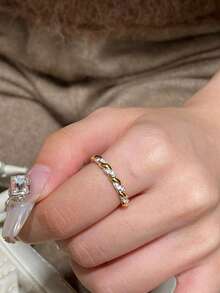 1pc S925 Sterling Silver Unique Design Twisted Ring, Suitable For Daily Wear, Vacation, Fashionable & Exquisite Gift - Mahua - View 9