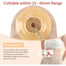 ¡RecomendadoDERAYMI 30 bolsas de colostomía, bolsa de ostomía convexa, suministros de colostomía de dos piezas, bolsas de ostomía drenables para piel con arrugas irregulares, estoma irregular, 45 mm máx. (20¡Top de Temporada - 20 bolsas + 10 barreras convexas - Ver 1