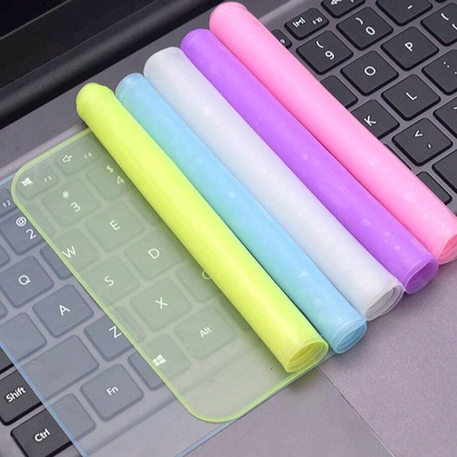 1片装 12-14英寸 31 * 13.1厘米 / 12.2 * 5.16英寸 笔记本电脑键盘保护膜 硅胶键盘保护膜，防水防尘保护膜，卡通防尘套 通用薄膜键盘保护膜 - 12-14寸 - 查看 1