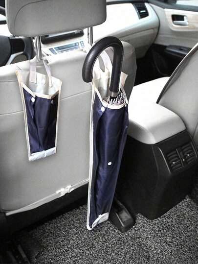 Foldable Waterproof Car Seat Back Umbrella Storage Bag, Leak-Proof Umbrella Organizer, Car Accessories For Rainy Days