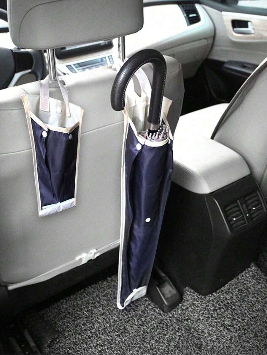 Foldable Waterproof Car Seat Back Umbrella Storage Bag, Leak-Proof Umbrella Organizer Bag, Car Accessories For Rainy Days