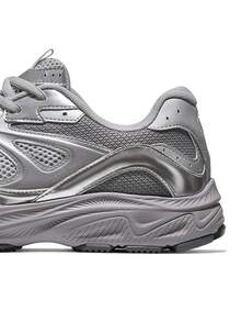 CAMEL CROWN 男士休闲运动鞋，透气网面学生休闲跳绳轻便减震跑鞋 - 灰/銀白 - 查看 3