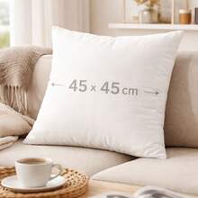 Hotel Quality 45x45 Cm Fiber Filled Pillow – 375g Filling – Made In Turkey - White - View 4