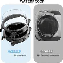 4pcs Tempered Glass Protective Case, Suitable For Galaxy Watch 7/6 Series 40mm/44mm, 9H Hardness, Scratch-Resistant - Black 4-pack Protective Cases - View 3