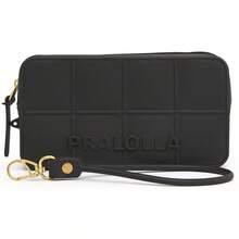 Women's Half-Moon Shoulder Bag Set (Crossbody) + Waterproof Rubberized Wallet - Black - View 6