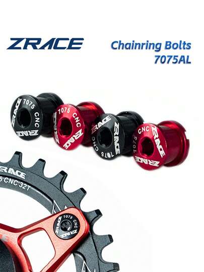 4 piezas Pernos de plato de cadena de alta resistencia ZRACE para bicicleta de montaña, aleación de aluminio 7075 mecanizada, tornillos de platos