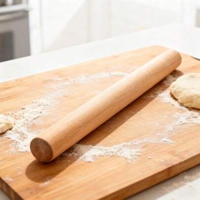 This Heavy-Duty Wooden Rolling Pin Is Suitable For Pasta, Dough, Fondant, And Pastry Making. Its Smooth Surface Makes It Ideal For Cake Decorating And Dumpling Making, Suitable For Both Home And Professional Kitchen Use.