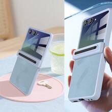 ALuoQ Casing Ponsel Ultra Tipis Berengsel Modis, Perlindungan Penuh, Tahan Guncangan, Kompatibel dengan Stylus S PEN, Dilengkapi Pelindung Layar Kaca Tempered untuk Privasi, Kompatibel dengan Z Flip 6 7 - Hitam - View 10