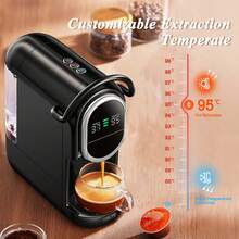 CAFELFFE Capsule Coffee Machine - Black - View 6