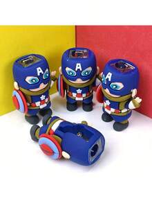1pc Marvel Style Pencil Sharpener, Designed By A Designer, With Cute Styling PC Material, Suitable For School Office Use. It Can Also Be Given As A Gift To Friends On Birthdays, Valentine's Day, Back To School Season, And Other Holidays. The Pencil Sharpener Is Cute, The Pencil Sharpener Tool Is Sharper, Portable Pencil Sharpener, Long-Lasting Pencil Sharpener, New Year's Gift, Valentine's Day Gift, Easter Gift - Multicolor - View 2