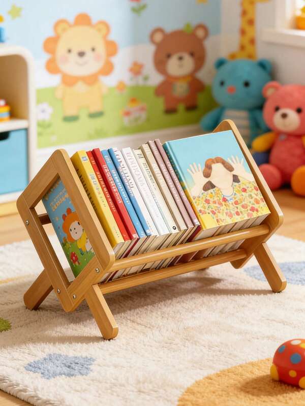 1个桌面书架，适用于房间装饰、儿童房、婴儿房