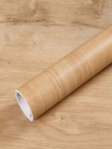 1 Roll Pvc Waterproof Oil-Proof Moisture-Proof Wood Grain Sticker Self-Adhesive Wallpaper For Kitchen Countertop Furniture Cabinet Table Wall Renovation - Glossy Wood - View 2