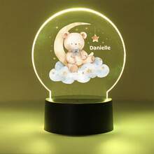 1pc Personalized Name Night Light, Children's Birthday Gift Customization, Friend Custom Gift, Bedroom Decor Customization, Party Decor Customization, Party Decor, Custom Moon Night Light, Back To School Gift - Black - View 52
