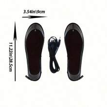 1 Pair Washable EVA Electric Heated Insoles, USB Powered, ≤36V Working Voltage, No Battery Needed, Suitable For Foot Warming, Comfortable Trimming - Multicolor - View 2