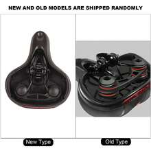 Bike Saddle Bicycle Seat Cushion Ergonomic Shock Absorption Riding Equipment Accessories - Negro - Ver 2