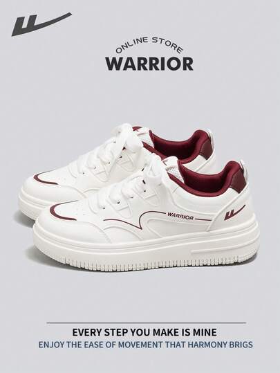 Warrior 女士板鞋，春秋季舒适百搭，休闲时尚，四季皆宜，耐磨耐穿，适合全天穿着，训练跑步鞋