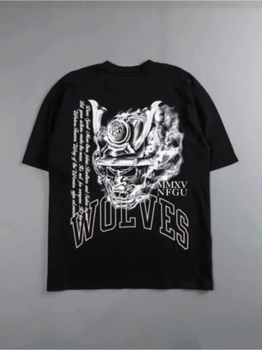 2025 New DARCSPORT MMXV-NFGU Black Knight Short Sleeve Men's And Women's Summer Sports Casual Loose Plus Size T-Shirt - 黑色 - 查看 1
