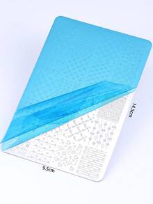 1pc Little Heart Bow Nail Art Stamping Plate, Y2K Style Printing Template Nail Art Accessory Tool, DIY Manicure Salon, Nail Supply - Silver - View 7