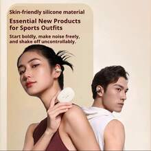 Lenovo 这款夹式蓝牙耳机采用开放式设计，升级至蓝牙5.4，有效防止漏音，佩戴舒适，延迟低。它是运动、音乐和游戏的理想之选。兼容苹果、华为、小米和OPPO手机，月光白配色。 - 月岩白 - 查看 6