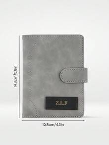 1pc Customized Name Passport Holder Personalized Single Initial Gold Velvet Passport Cover Matte Leather-Like Texture Passport Wallet Handmade Elegant Travel Accessory Gift Holiday Essential Beach Essentials - Multicolor - View 9