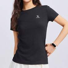 CAMEL CROWN Camiseta casual de secado rápido para hombre para actividades al aire libre en verano - Fantasma negro - Ver 1