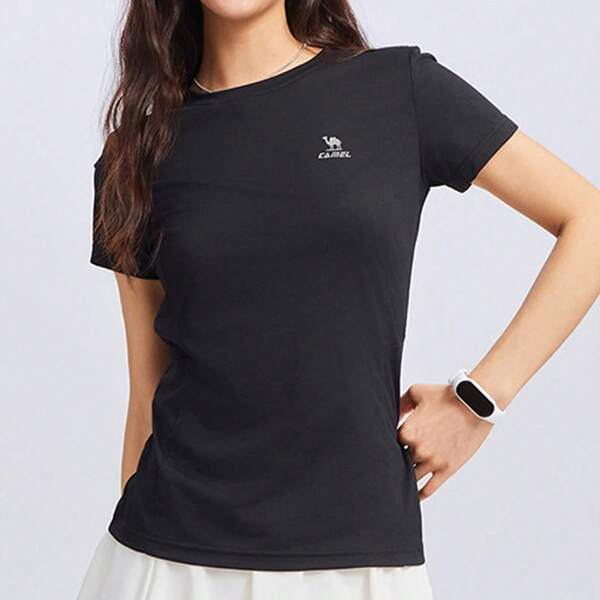 CAMEL CROWN Camiseta casual de secado rápido para hombre para actividades al aire libre en verano