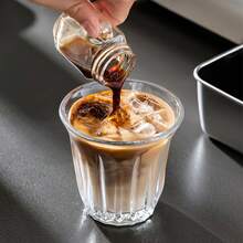 Bộ 6/12 cốc mini có tay cầm kiểu Ý, làm bằng thủy tinh, dễ mang theo, có thể đựng espresso, thích hợp dùng khi cắm trại. - Trong suốt - Xem 2